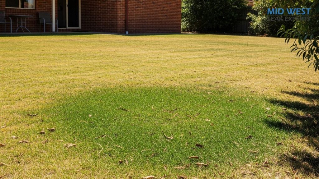 green grass caused by an underground water leak in central NSW
